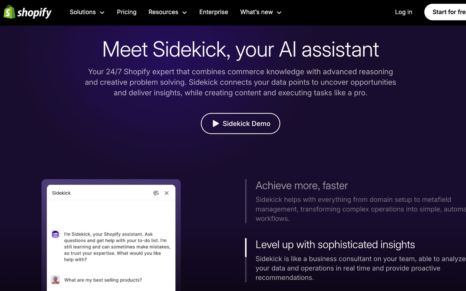 What is Shopify Sidekick?
